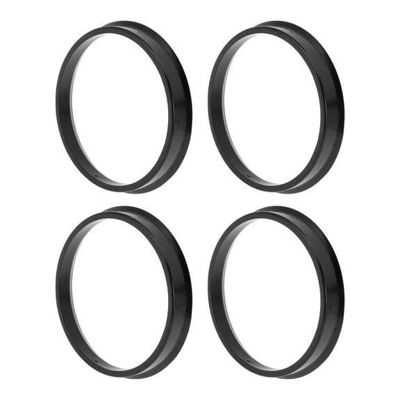 72.1mm to 65.1mm Car Wheel Hub Centric Rings Black Polycarbonate Wheels Center Shaft Shock Absorbing Hubrings 4 Pcs