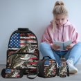 thumbnail image 2 of Yspwyqan Distressed USA Flag 4Pcs Kids Backpack Set with Lunch Box Pencil Case, Largemouth Bass Lightweight Large Capacity Bookbag for Elementary Middle School Travel, 2 of 7