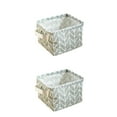 thumbnail image 2 of Destyer Cotton Linen Desktop Storage Basket Sundries Storage Box Space-Saving Bag Organizer, Blue No.02 2PCS, 2 of 6
