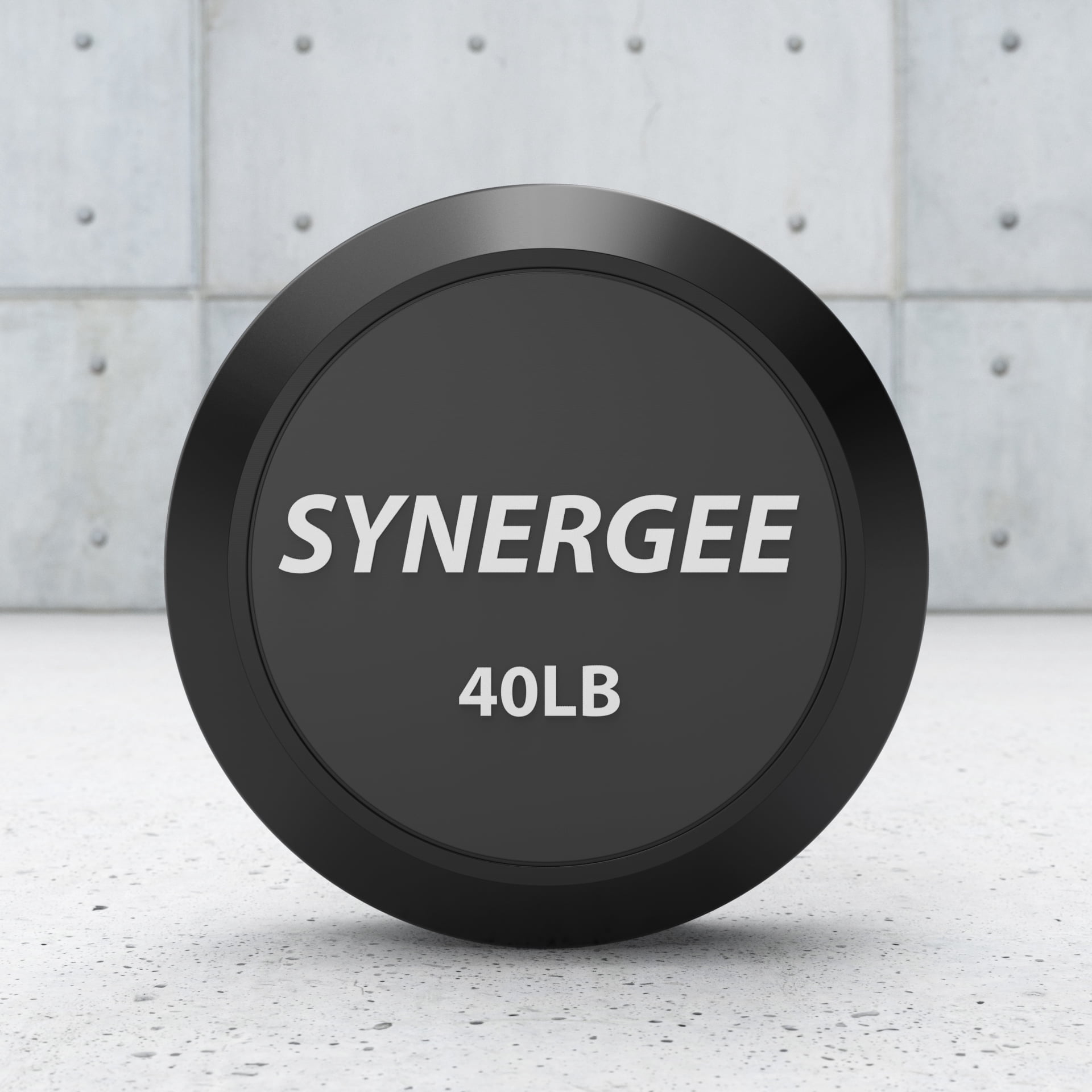 Synergee Fixed 40LB Easy Curl Bar Pre Weighted Curved Steel Bar with Rubber Weights - Fixed Weight