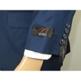 thumbnail image 6 of Mens Vitali Three Piece Suit Vested Sheen Sharkskin Business M3090 Ink blue, 6 of 10