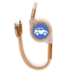 thumbnail image 1 of Vehiculos de energia proteger medio ambiente patrón Cable de carga telescópico múltiples USB tres en uno, 1 of 3