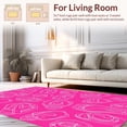 thumbnail image 2 of ODIKA 5'x7' Machine Washable Non-Slip Area Rug, Intricate Jaguar Inspired Design with Modern Aesthetic Touch High Traffic Rug, Pink, 325069, 2 of 7