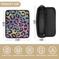 thumbnail image 4 of Hair Tool Organizer Bag with Heat Resistant Mat Removable Travel Storage Case for Hot Air Brushes Curling Irons Rainbow Colors Leopard Print, 4 of 8