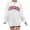 White, variant on Ladies Fashion Casual Letter Printed Round Neck Long Sleeve Festival Sweatshirt Lightweight Hoodie Winged Long Sleeve Hoodies plus Size Women 5x Athletic Sports Jackets Fitted Pullover Sweater Women