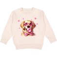thumbnail image 2 of Inktastic Cute Golden Retriever with Heart Sunglasses and Bubblegum Toddler Sweatshirt, 2 of 4