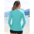 thumbnail image 5 of Asoul Rash Guard for Women, UPF 50+ Long Sleeve Zip Front UV Sun Protection Jacket Swim Shirt for Women Swimwear, 5 of 6