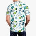 thumbnail image 3 of Balery Cartoon Sea Creatures Printed Men’s Short Sleeve Polo Shirt, Midweight Men's Shirt,Golf Polo shirts -Medium, 3 of 8