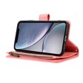 thumbnail image 6 of Wallet Case for iPhone X/XS Flip Case, Vintage PU Leather Zipper Pocket Kickstand Protective Shoulder Strap Lanyard Rugged Phone Cover with Card Holder for iPhone X/XS, Pink, 6 of 6