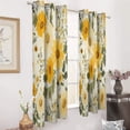 thumbnail image 3 of Charming Daisy Floral Print 2pcs Blackout Curtains For Living Room Bedroom Grommet Top Window Set for Left And Right Biparting Open, 3 of 6