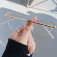 thumbnail image 5 of Comfortable Classic Metal Blue Ray Blocking Men Women Eye Protection Frame Eyewear Square Eyeglasses Anti-Blue Light Glasses Computer Goggles BROWN, 5 of 7
