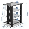 thumbnail image 2 of FITUEYES AV Media Stand Component Cabinet and Hi-Fi Rack Audio Tower with Height Adjustable,4-Tier Tempered Glass Shelves, 2 of 6