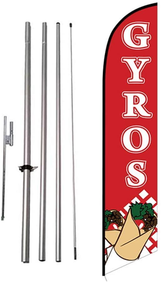 ayce SUSHI 15' Feather Banner Swooper Flag Kit with pole+spike 