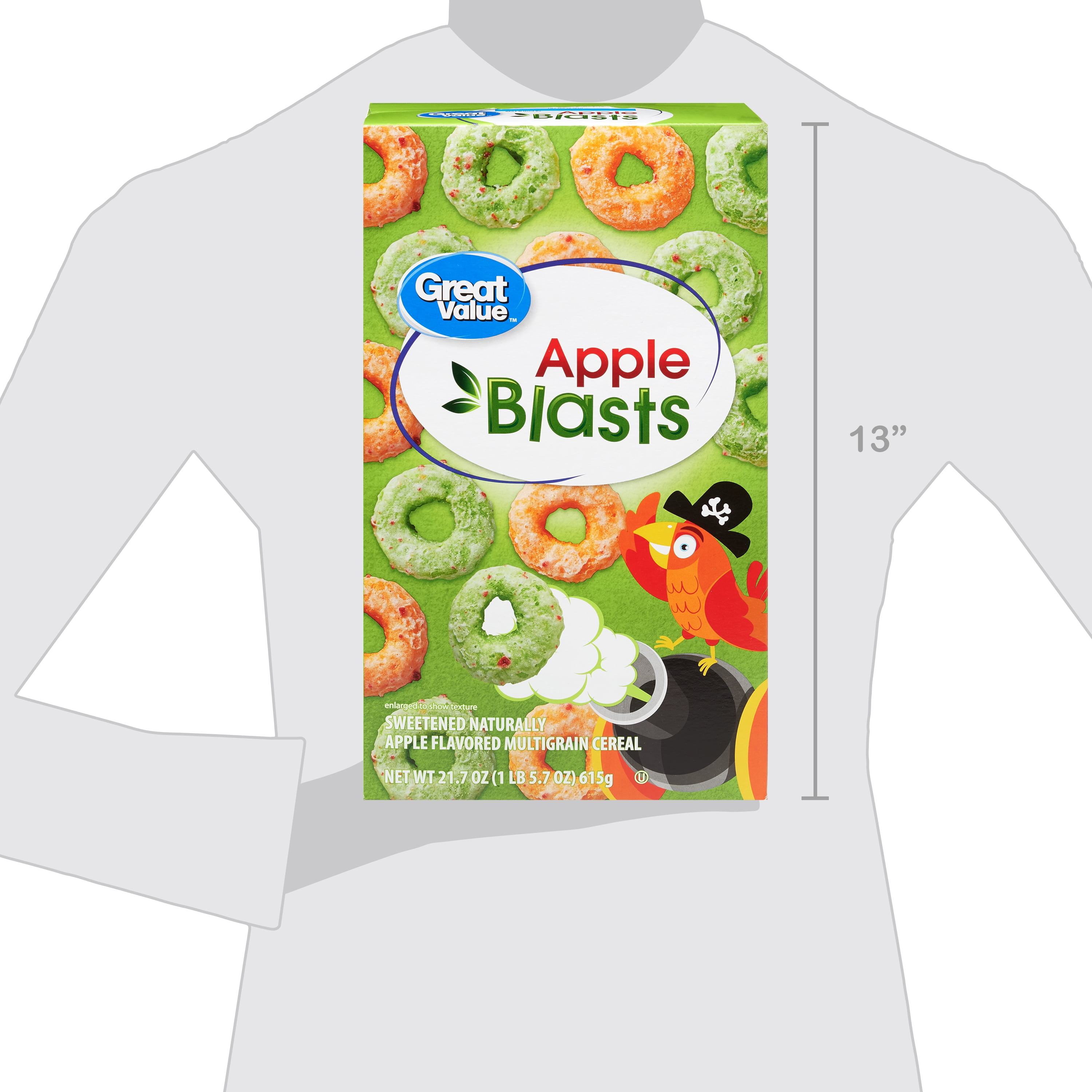 Great Value, Apple Blasts Breakfast Cereal, 21.7 oz