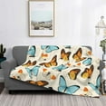 thumbnail image 2 of Naloa Butterflies Flannel Blankets - Thick and Warm Blanket for Winter, Soft Fuzzy Plush King Blanket for All Seasons40"x30", 2 of 6