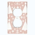 thumbnail image 2 of Metal Light Switch Plate Cover Festive Christmas Tree Ornaments Pink XMS009, 2 of 13