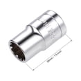 thumbnail image 2 of Unique Bargains 1/2-inch Drive E13 Universal Spline Shallow Socket 12-Point Cr-V Steel, 2 of 4