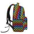 thumbnail image 3 of Balery Rainbow Chequerboard Mochila Escolar Impresa, Mochila Ligera para Viajes Casual, Mochila Duradera y Cómoda Multifuncional, Mochila para Laptop-One Size, 3 of 5