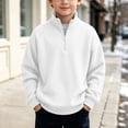 thumbnail image 7 of Bixock Toddler Boys Half Zip Sweatshirts Long Sleeve Tops Crew Neck Pullover Top Solid Color Casual Sweatshirt Warm Soft Breathable Daily Wear Boys Clothings, 7 of 7