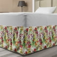thumbnail image 1 of Garden Art Bed Skirt, Watercolor Peonies and Wildflowers Botanical Illustration Vintage Inspirations, Elastic Bedskirt Dust Ruffle Wrap Around for Bedding Decor, 4 Sizes, Multicolor, by Ambesonne, 1 of 2
