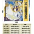 thumbnail image 2 of Los Angeles Flannel Throw Blanket ，Football Style Pride Paint Travel Blanket Gifts for Men Women Boy Decor Sofa Bed 60"x80", 2 of 6
