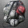 thumbnail image 4 of Large Capacity Sports Ball Bag Sling Shoulder Strap Soccer Basketball Mesh Net Bag Drawstring Storage Bag (Black), 4 of 7