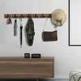 thumbnail image 4 of Rungopro 20 Pack Coat Hooks, Wall Hooks, Double Coat Hooks Wall Mounted, Coat Hooks for Wall Hooks for Hanging with 40 Screws Black Hooks for Hanging Coat, Bag, Scarf, Towel, Hat, Key, Cup, Black, 4 of 7