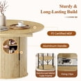 thumbnail image 6 of AFO 7 Pieces Extendable Dining Table Set for 6, 47″- 63″ Round to Oval Wood Kitchen Table with 6 Upholstered Chairs, Space-Saving Drop Leaf Kitchen Table for Small Spaces, Natural, 6 of 12