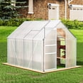 thumbnail image 2 of 6'W Outdoor Hot House | Protect Plants from Cold & Sun, Adjust Ventilation | Galvanized Metal Base, Aluminum Frame | Panel Spring Design for Ease, 2 of 6