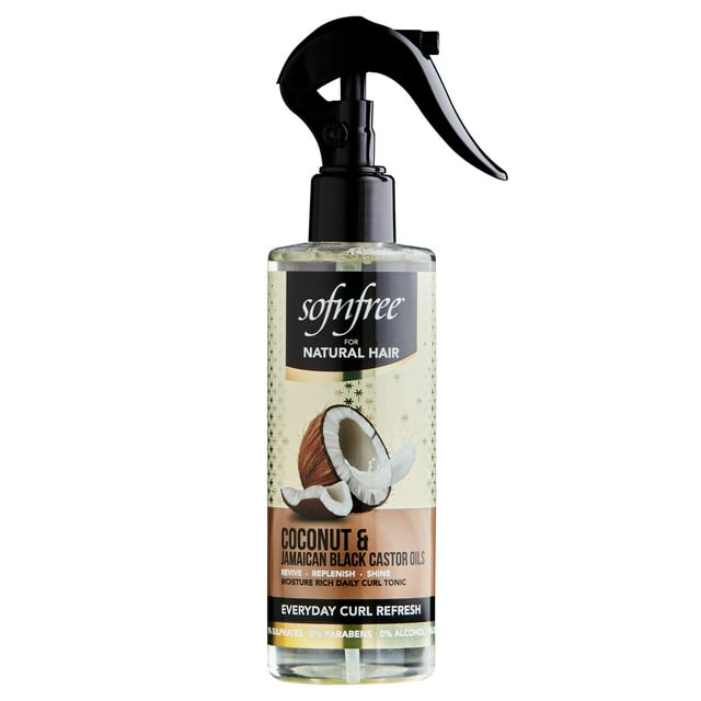 Free Sofn' Huile de Ricin Noire à la Noix de Coco et Jamaïcaine Everyday Curl Refresh 8 oz