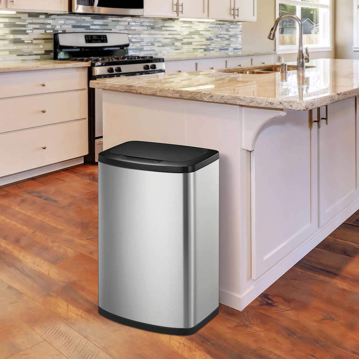 EKO 47L Stainless Steel Motion Sensor Trash Can Costco