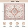 thumbnail image 2 of Phantoscope 8'x10' Washable Indoor Area Rug Classic Printed Carpet Non-Slip Thin Low-Pile Rug for Living Room Bedroom Office, Red, 2 of 9