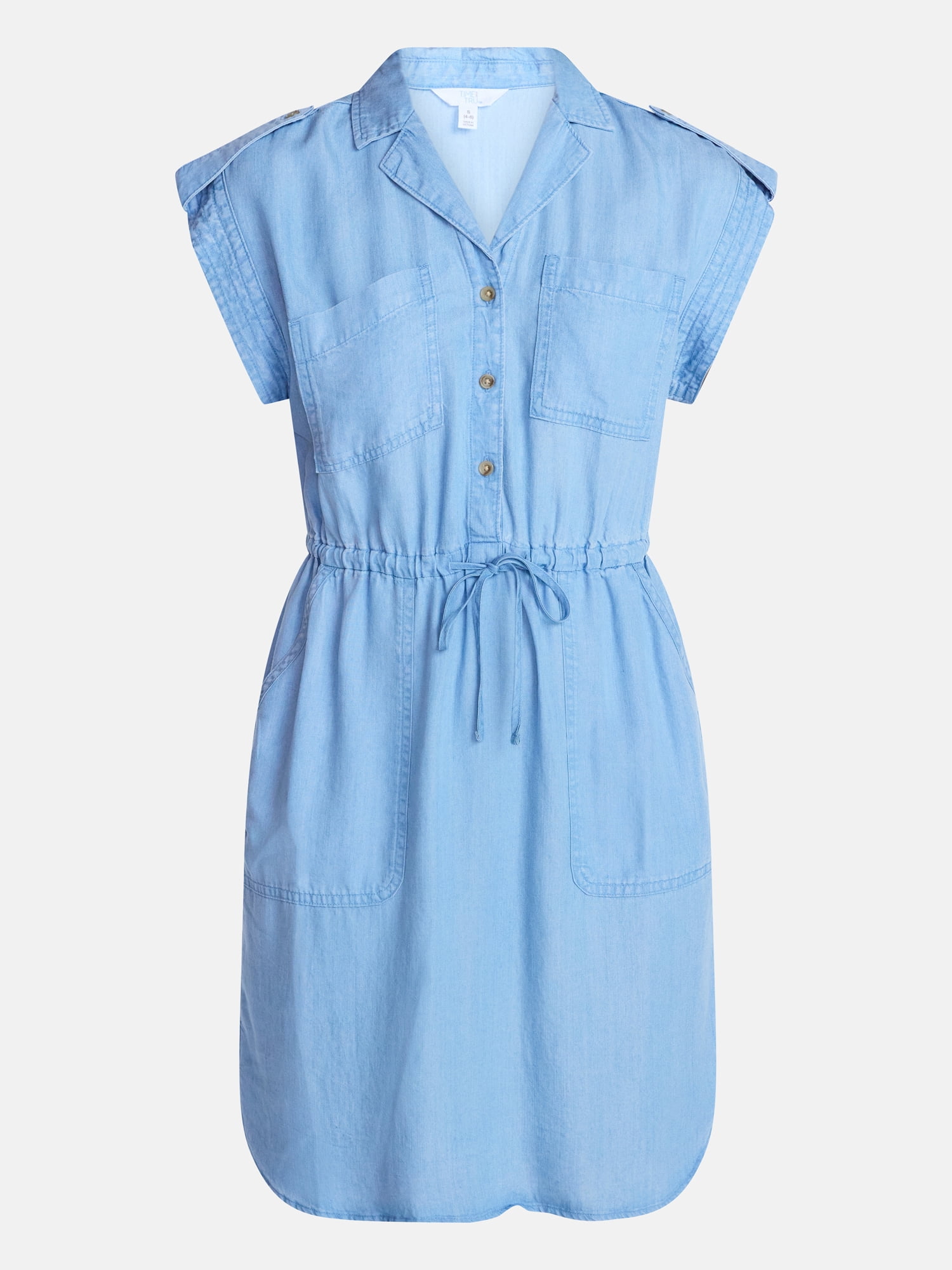 Time and Tru Women's Utility Shirtdress, Sizes XS-XXXL