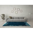 thumbnail image 3 of Ahgly Company Indoor Rectangle Abstract Light Blue Modern Area Rugs, 7' x 10', 3 of 4