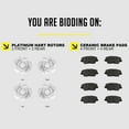 thumbnail image 2 of Hart Brakes Front Rear Brakes and Rotors Kit |Front Rear Brake Pads| Brake Rotors and Pads| Ceramic Brake Pads and Rotors |fits 2010-2017 Ford Expedition, 2010-2017 Lincoln Navigator, 2 of 7