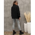 thumbnail image 4 of REDHOTYPE Women's Button Long Sleeve Brushed Jacket Coats with Pockets, 4 of 5