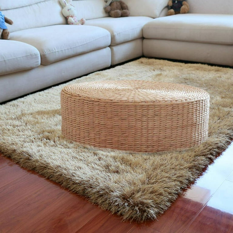 Woven straw cushion sale