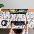 thumbnail image 4 of Long Mouse Pads for Desk,Floral Princess Pattern Desk Mats on Top Of Desks, Desk Mouse Pad Extra Large with 3mm Non-Slip Base and Stitched Edge for Gaming,Office,Work,Home 47.3"x23.6", 4 of 6