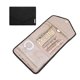 thumbnail image 1 of Organizador de joyas de viaje, joyero plegable para viajar, soporte de cuero suave para aretes, collares, anillos (negro) JAMW  Sencillez, 1 of 5