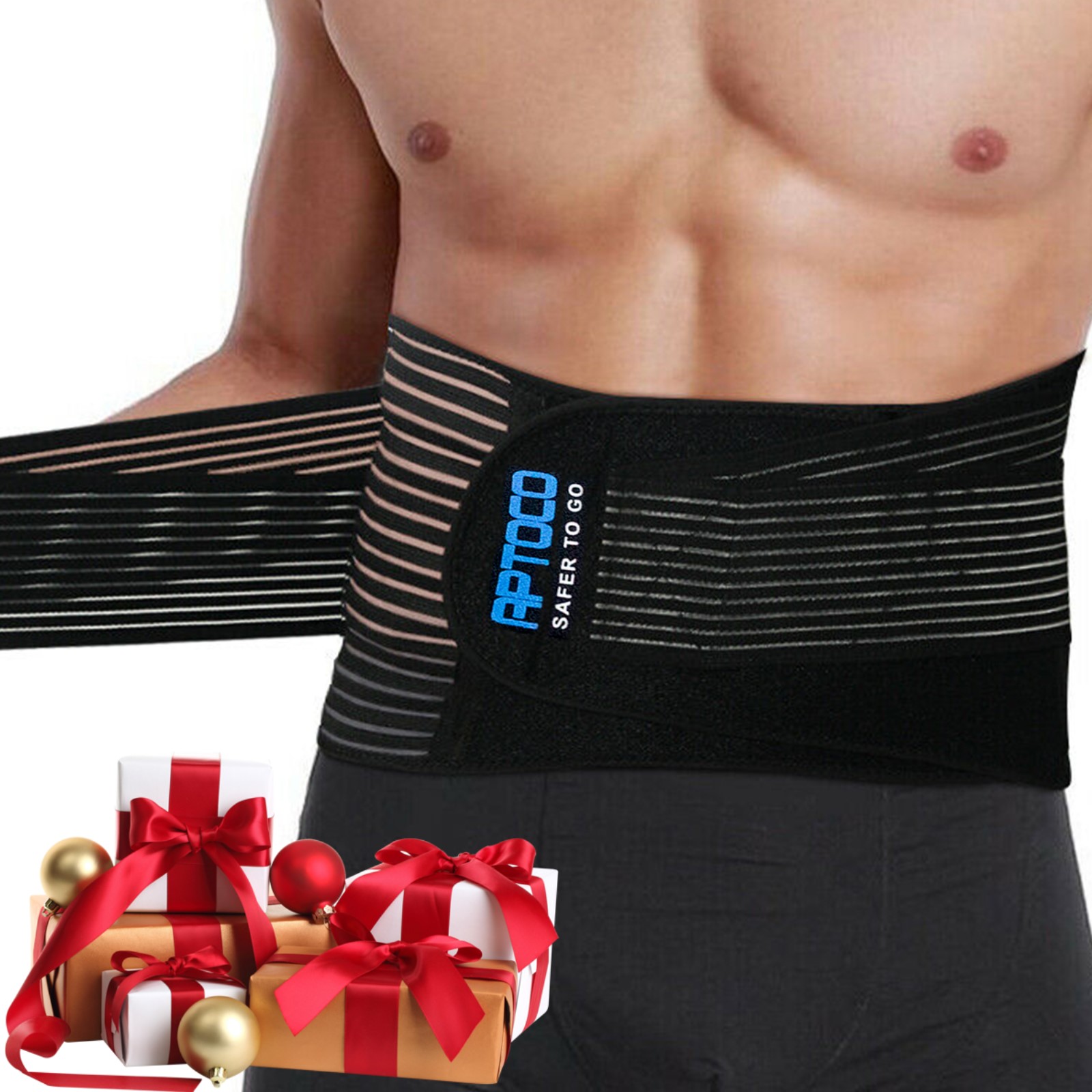 Aptoco Back Brace Compression Lumbar Support Belt with Metal Stays for Men  Women Lower Back Pain Relief Adjustable Posture Corrector Strap for  Sciatica Disc (M) Christmas Gifts - Walmart.com