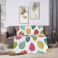 thumbnail image 3 of SPXUBZ Easter Colorful Eggs Flannel Fleece Throw Blanket for Sofa Cozy Lightweight Blanket for Adults/Kids, 3 of 7