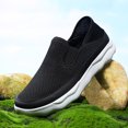 thumbnail image 5 of Men's S𝗅ip On L𝗈afers Shoes Breathable Lightweight Knit Mesh Sneakers Comfortable Laceless Shoes for Travel, Casual Walking Athlet𝗂c Shoes Wide Width Driving Shoes, 5 of 6