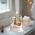 thumbnail image 6 of 1 PC Mini Artificial Christmas Tree in Plastic Dome with LED Lights Christmas Plastic Snow Globe Hanging Ornament Tabletop Christmas Tree for Indoor Home Decor, Festival Gifts for Families Friends, 6 of 6