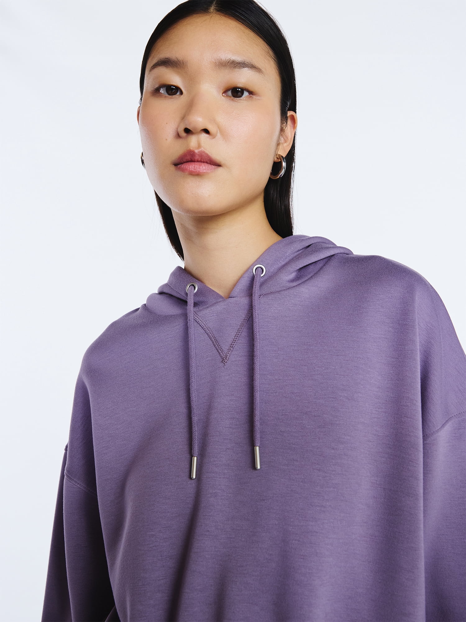 Scoop Women's and Women's Plus New Scubaknit Pullover Hoodie, Sizes XS-4X