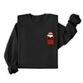 thumbnail image 4 of Lorytime Womens Christmas Sweatshirts Santa Claus Print Shirt Crew Neck Long Sleeve Pullover Loose Tops for Holiday, 4 of 6