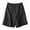 Black, variant on Women's High Waisted Stretchy Casual Summer Shorts Elastic Breathable Loose Cotton Linen Pants Beach Vacation Trendy 2025 with Pockets M-3XL