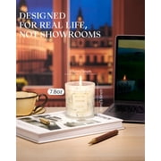 M&SENSE Jasmine Soy Scented Candles: 7.8oz 42-Hour Long Last Burning Time, Vegan Soy Candle, No Toxin Bathtub Date Night Romance Home Fragrance for Her