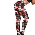 thumbnail image 4 of DISNIMO Christmas Snowflake Printed High Waisted Leggings Tummy Control Yoga Pants Leggings, Breathable Workout Yoga Pants for Yoga Gym, Black and Red, L, 4 of 6