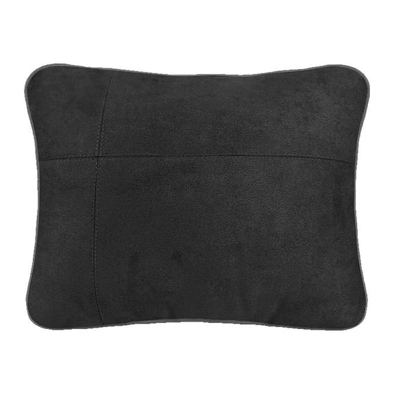 Car Lumbar Support Pillow And Neck Cushion Set, Soft Suede Fabric Waist Back Rest For Mercedes S-Class, Fit For All Vehicles Four Seasons Use Black Beige Gray(Black)