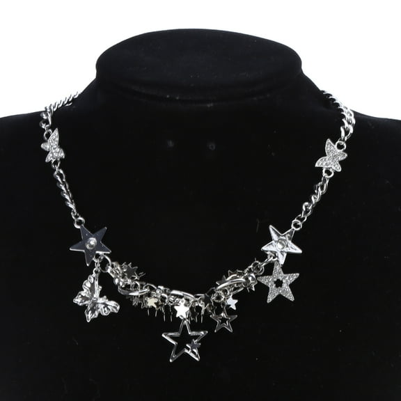 SIEYIO Hollow Star Pendant Necklace Sweet Cool Y2k Clavicle Chain Retro Personality